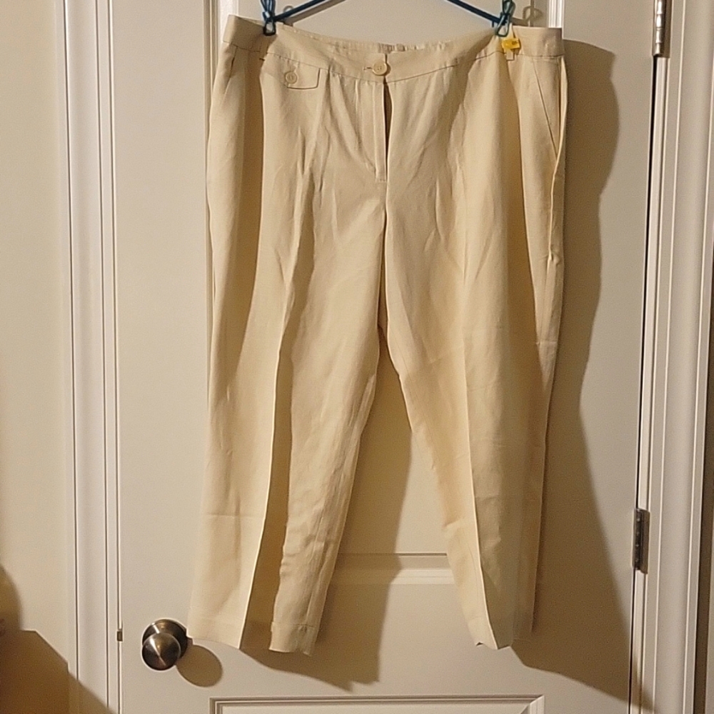 Linen Loft Size 16 Cream Pants